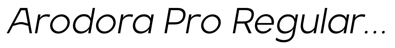 Arodora Pro Regular Italic